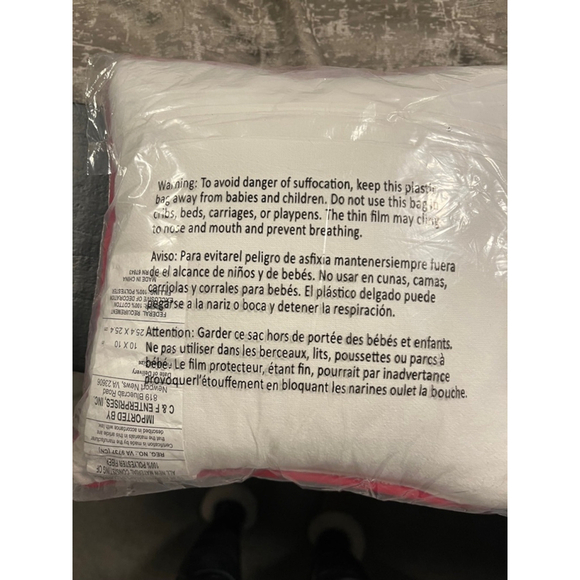 nwt creative coop decorative pillow 10 x 10 inch features lady bug embroidered - Picture 3 of 5